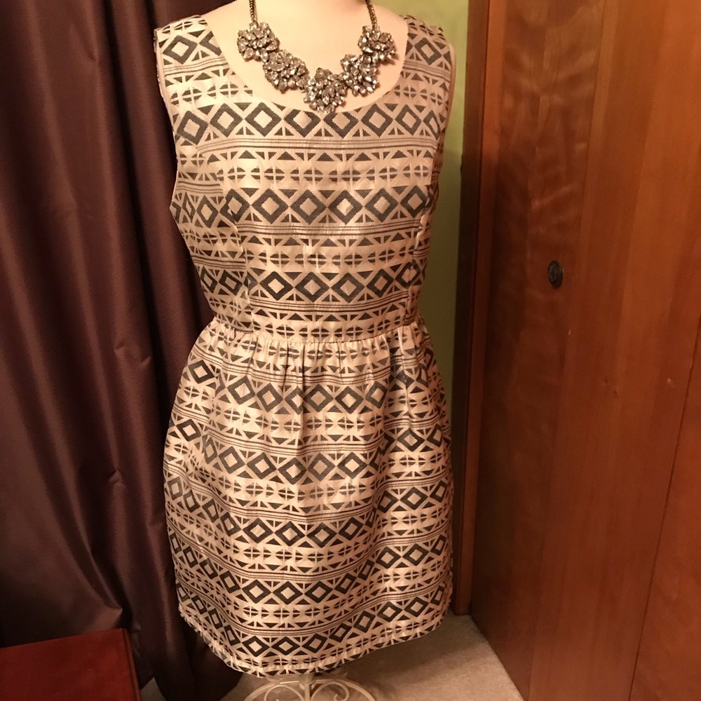 Geometric Lined Dress